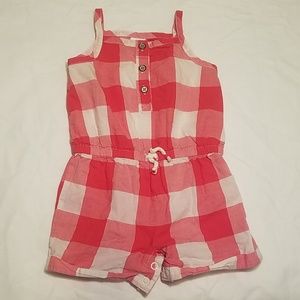 Picnic pattern red and white one piece outfit